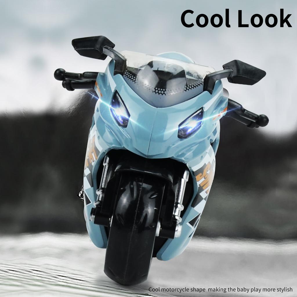 Toy Motorcycle - Press and Go Toy Car with Sound and Light Toy,Toy Motorcycles for Boys,Toys for 3-9 Year Old Boys