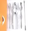 Набор инструментов для морепродуктов из 4 предметов, щипцы для крабов, креветок, фруктов, набор вилок и ложек, орехокол для грецких орехов, крабокол для лобстера, краба, кухонные принадлежности