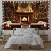 Рождественский гобелен для камина, настенный подарочный фон, ткань, полиэстеровый гобелен для спальни, гостиной, общежития, праздничной вечеринки