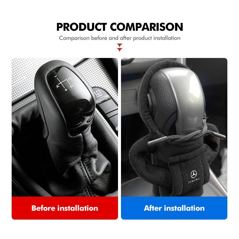 For Mercedes Benz Gear Shift Hoodie Cover Handle Decoration Manual Automatic Car Shift Lever Cover C180 C300 W124 W176 W177 C200 WMG0
