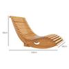 Outdoor Rocking Chair w/ Slatted Seat. Wooden Rocking Chair. 130cm x 60cm x 60cm. Light Brown