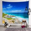Nature Beach Scenery Wall Art Tapestry Turtle Tapestry Wall Decor Backdrop Cloth Living Room Bedroom Room Home Decor