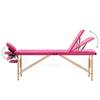Table de massage pliable 3 zones Bois Rose