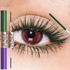 Two-color Double-ended Green and Purple Waterproof Mascara,Slender, Curly and Thick, Waterproof, Sweat Proof, Not Easy To Get Dizzy, and Lasting