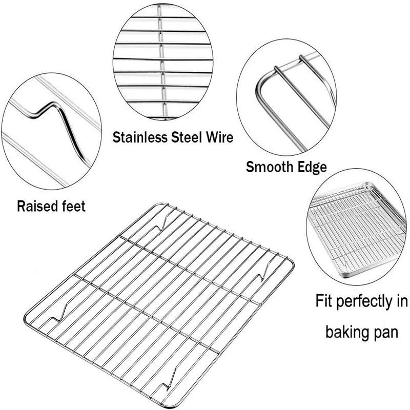 1 шт. нержавеющая сталь проволока печенье хлеб торт охлаждение стойка антипригарная выпечка пицца барбекю противень полка кухонные принадлежности для выпечки