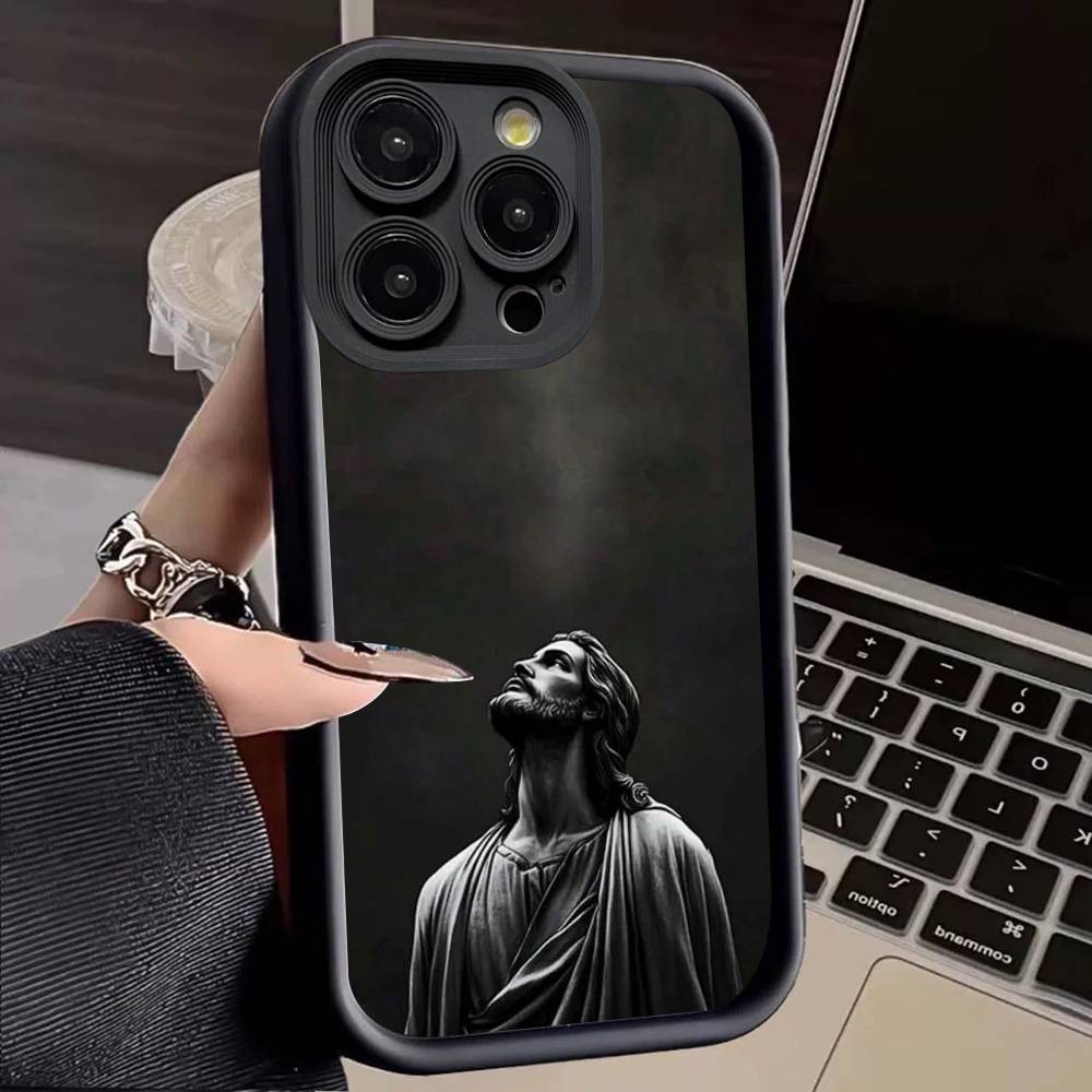 Son Of God Jesus Cross Holy Light Soft TPU Phone Case For iphone 17 Air 16 15 14 13 12 11 Pro Max Plus Cover