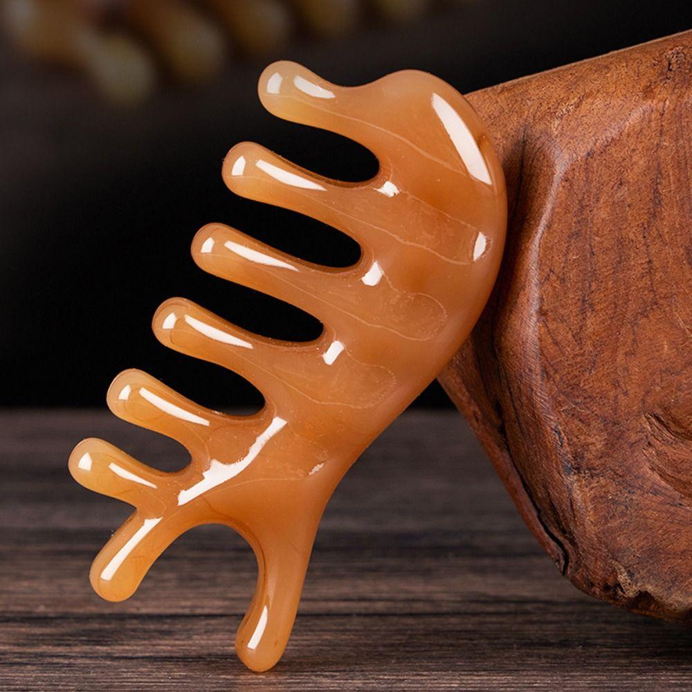 SPA Gift Nose Scraper Meridian Scrapping Wood Comb Scalp Massage Tool Hair Comb Wooden Massage Comb