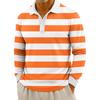 Men's Casual Striped Print Button-Up Long-Sleeve Tops