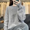 Women Sweater 100% Wool MODERN NEW SAGA O-neck Knit Pullover Thick Winter Jumpers Female Knit Tops