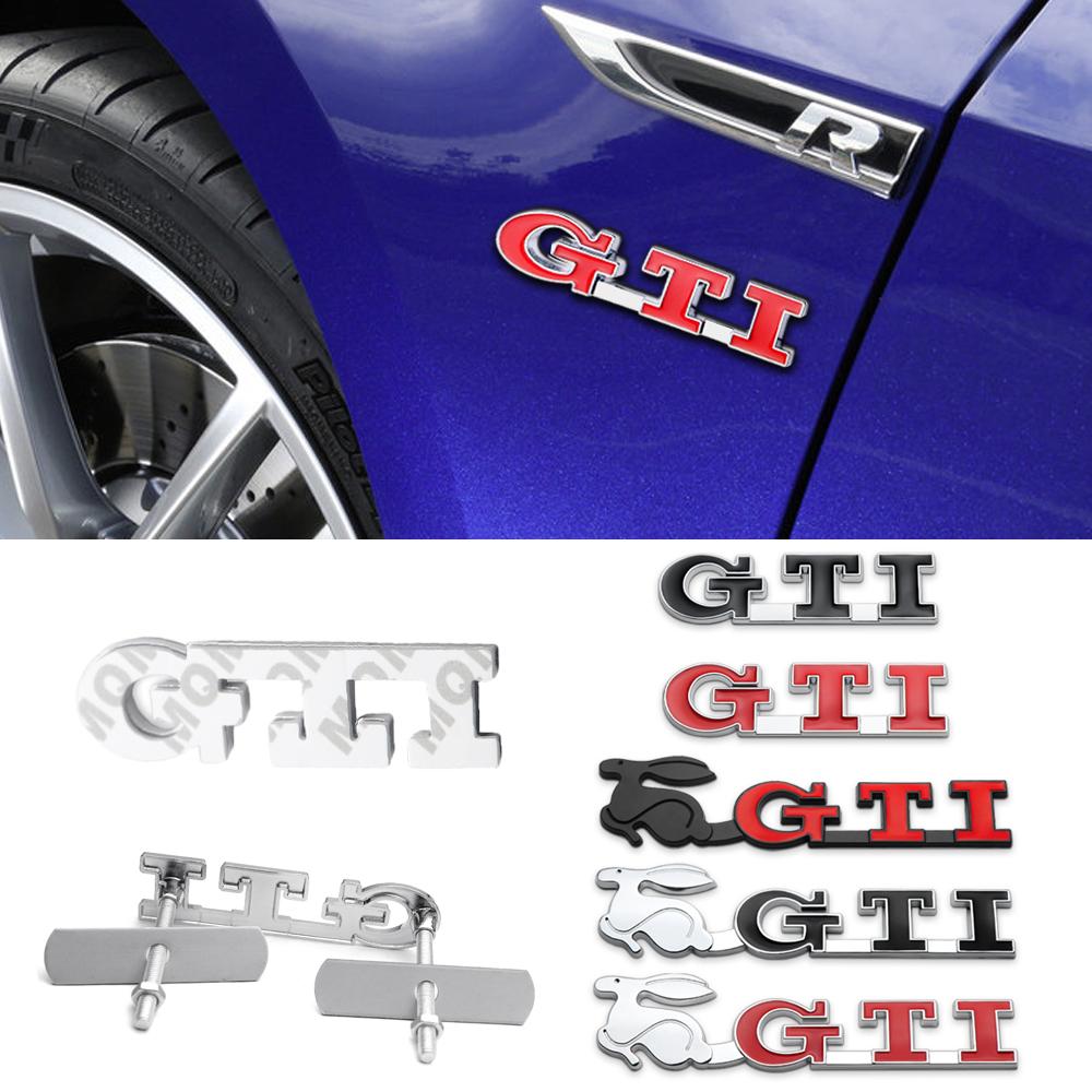 OPQ1 2026 Hot VOLKSWAGEN 3D GTI Emblem Car Front Grille Badge Decoration ABS Sticker for Volkswagen VW Jetta Mk6 Scirocco Polo 6R Tou