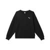 Solid Color Casual Crew Neck Loose Long Sleeve Sweatshirt Women Sweatshirt Black 682159-01
