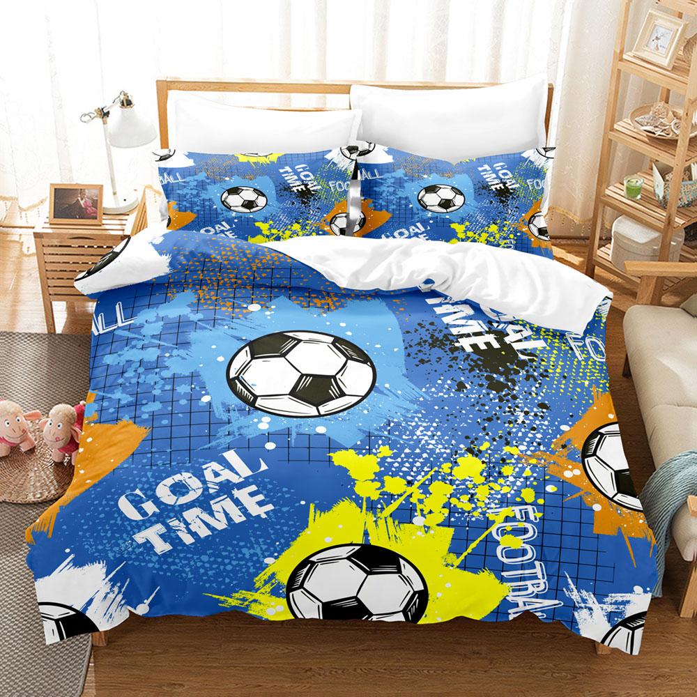 Basketball Bedding Set King Queen Ball Sport Theme Duvet Cover Set Boys Teens Basketball Fan Room Polyester Quilt Cover