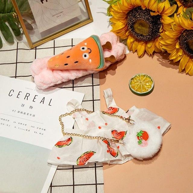 Аксессуары для кукол Lalafanfan Cafe Duck, одежда Kawaii Duck с одеждой, плюшевые игрушки, мягкая повязка для волос, подарок для девочек