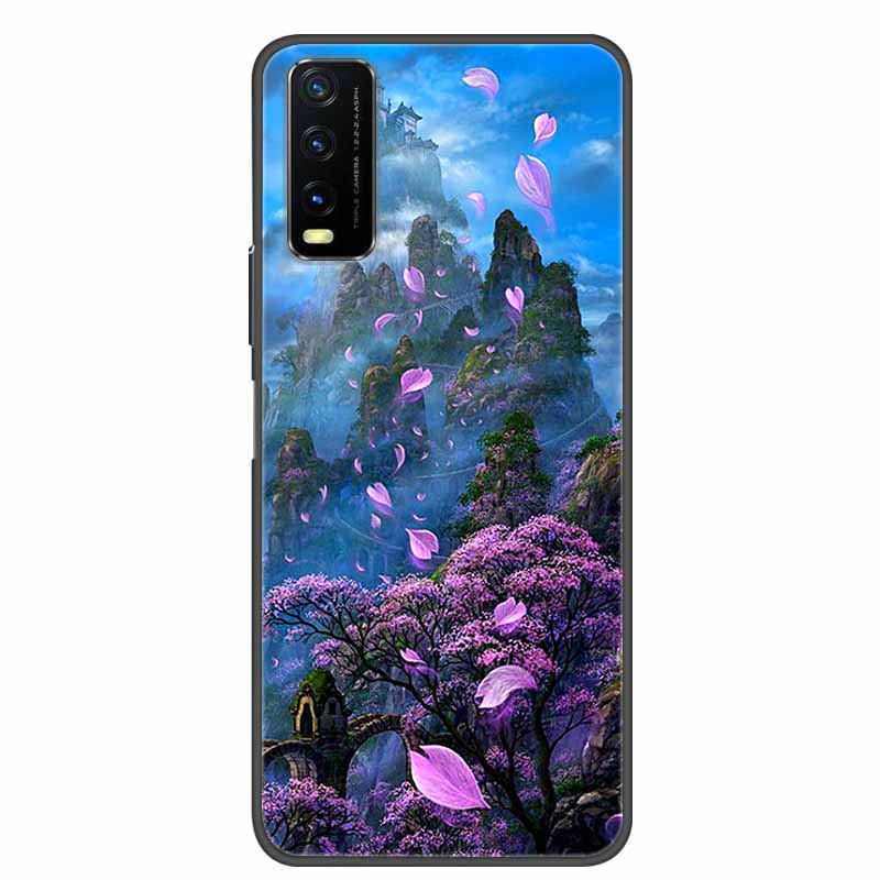 Чехол для Vivo Y20 Мраморный Мягкий Силиконовый Задний Чехол для Vivo Y20S Y20 S Y 20i Чехол для Телефона для Vivo V2027 Y20i Coque Funda Сумка