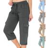 Womens Capris With Pockets Loose Fit Casual  Pants Dressy Lightweight Ladies Baggy Cargo Pants For Hiking