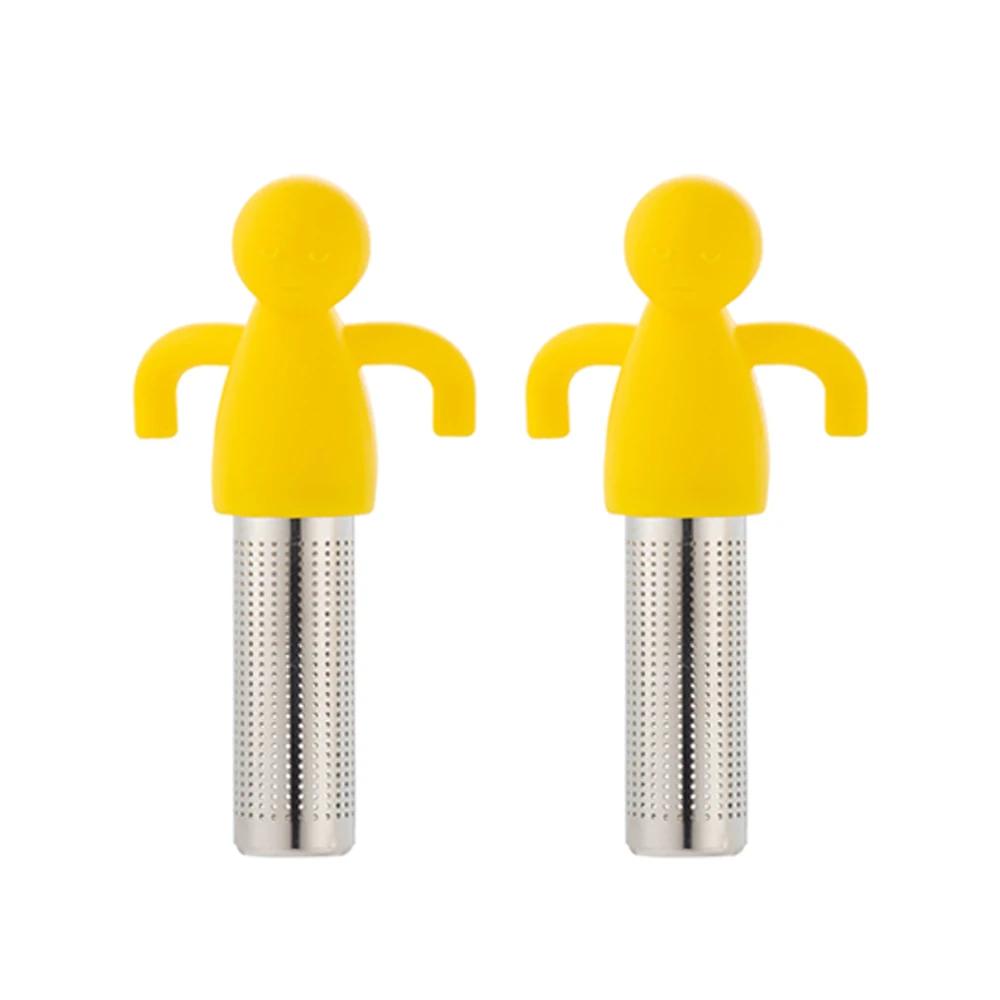 2 шт., симпатичный, креативный, милый, силиконовый, удобный в использовании, ситечко для чая, высококачественный, нетоксичный, для специй