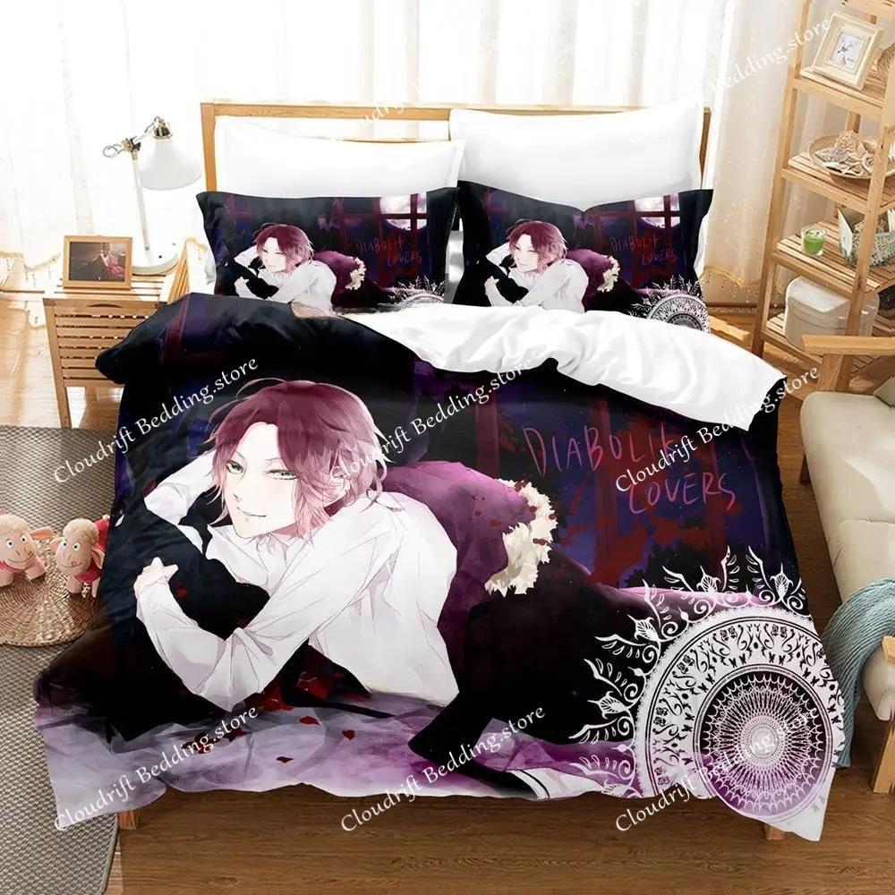 Комплект постельного белья Game Diabolik Lovers Single Twin Full Queen King Size для взрослых и детей, комплект пододеяльников, комплект простыней в стиле аниме