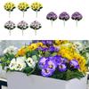 Vibrant UV-Proof Faux Pansy Flowers - 9-Piece Summer Décor Set! Household Supplies Household Merchandises