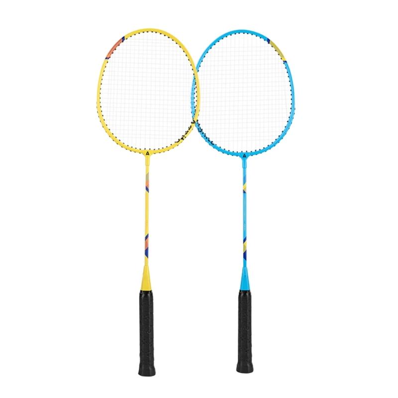 1Pair Light Weight Badminton Racket Set Professional Double Badminton Racquet Shuttlecocks Racquet for 2 Players Playing
