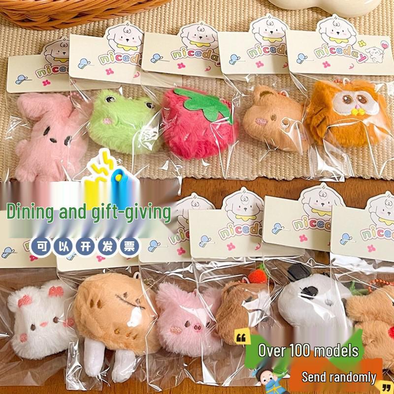 Adorable Plush Doll Keychain Charms for Bags and Weddings