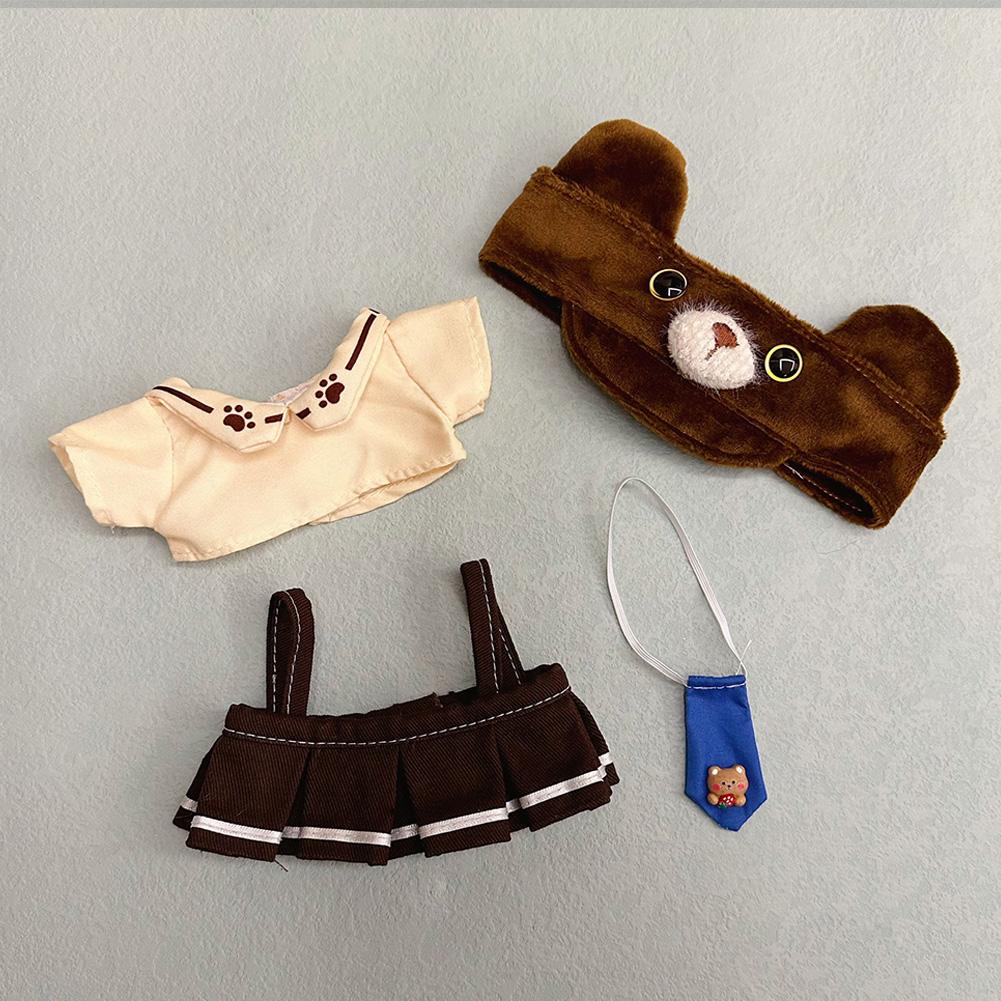 20 см хлопковый комбинезон для кукол из мультфильмов, сменный наряд для плюшевых кукол, аксессуары для игрового домика, мини-одежда