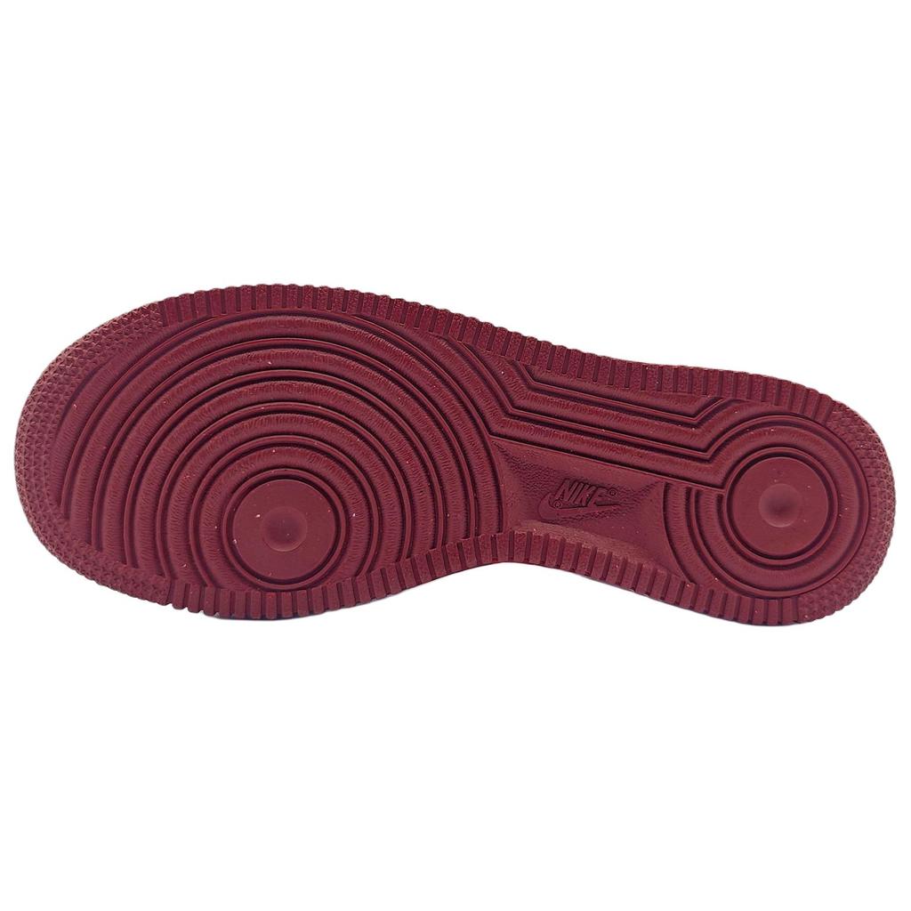 Nike Air Force 1 Velvet Angora Slip Resistant Slip Resistant Low top Casual Shoes Women's Burgundy FQ7626-100(Team-786  )-Random packaging bags