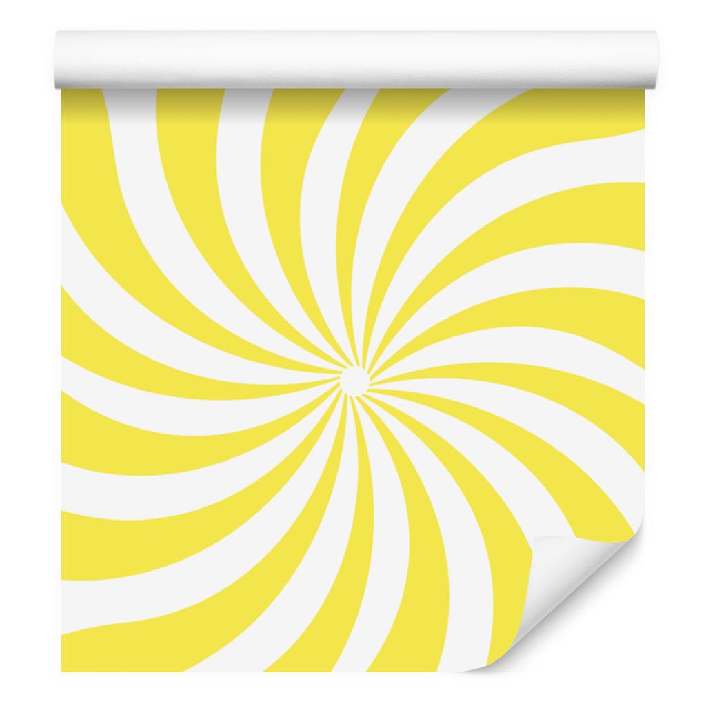 Hippie Background Wallpaper Yellow, White and Cream for Living Room and Bedroom 50x1000