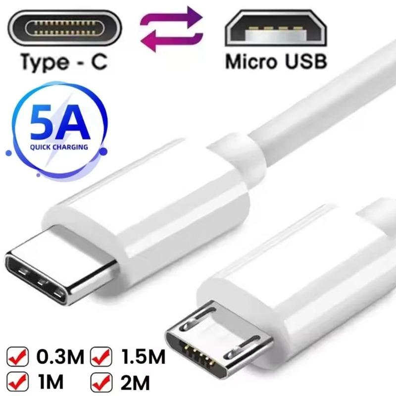 Адаптер-кабель Type C на Micro USB Шнур для зарядки и передачи данных мобильного телефона для Xiaomi Samsung Huawei Macnook Ноутбука Кабель данных