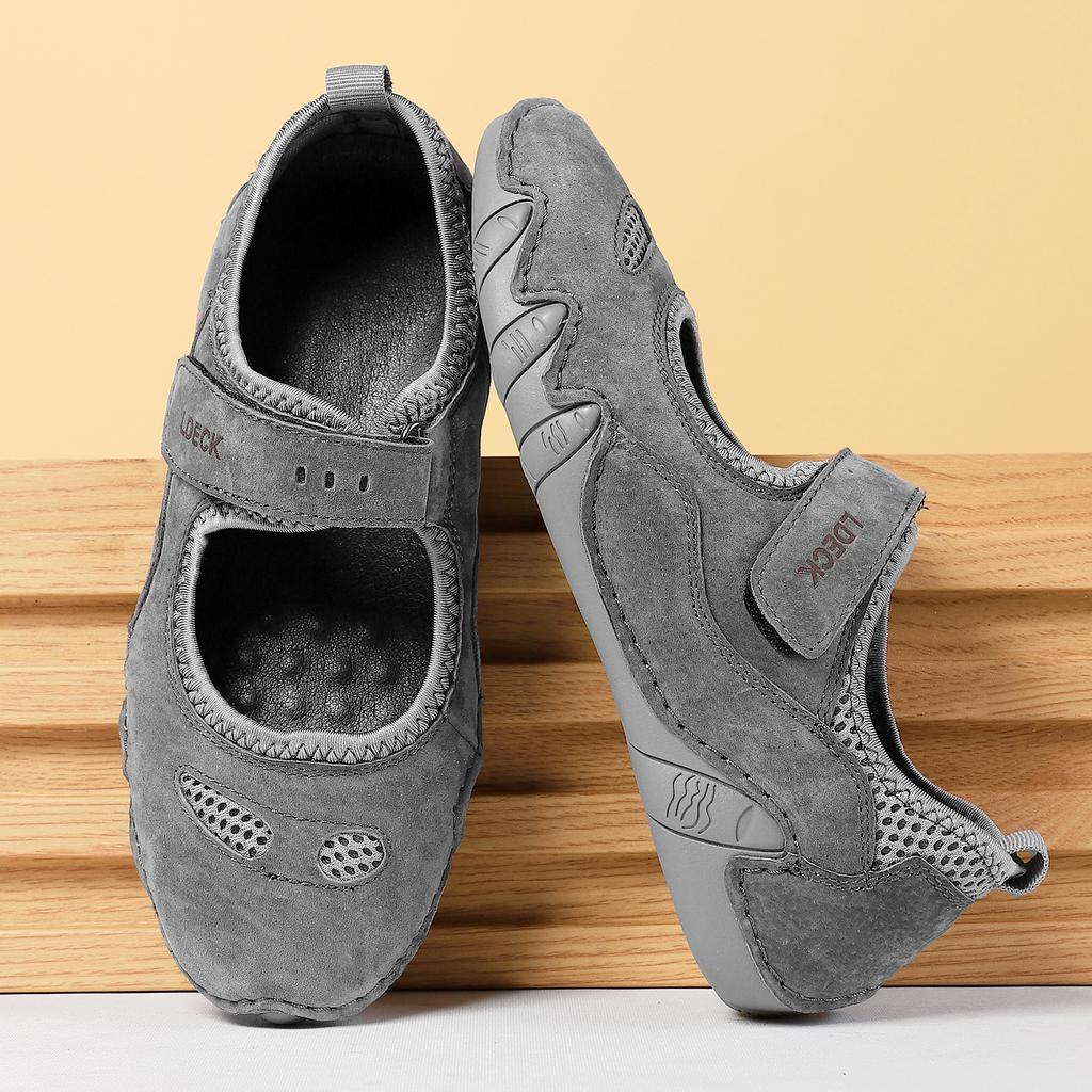 Мода Новая Спортивная Повседневная Женская Пляжная Обувь из Натуральной Кожи Модные Мэри Мягкая Подошва Кроссовки Износостойкий Большой Размер Ручная Работа Женская Обувь