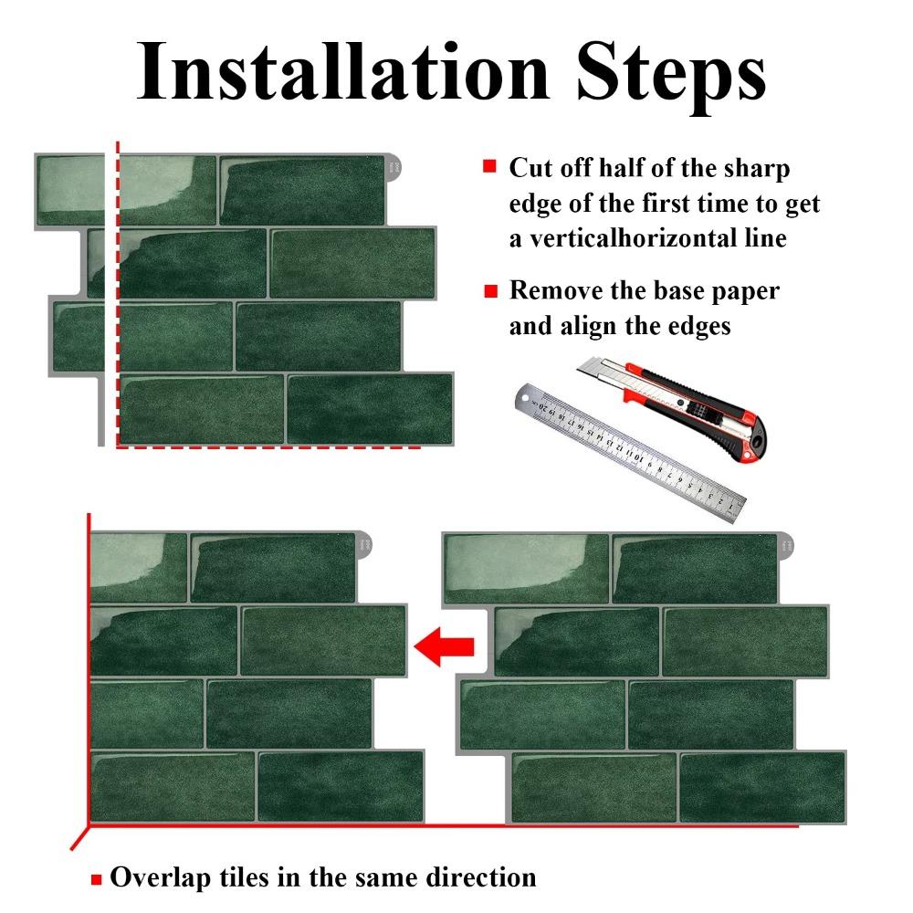 1 шт. ПВХ самоклеящиеся обои DIY наклейка на стену Новая 3D настенная плитка Домашний декор