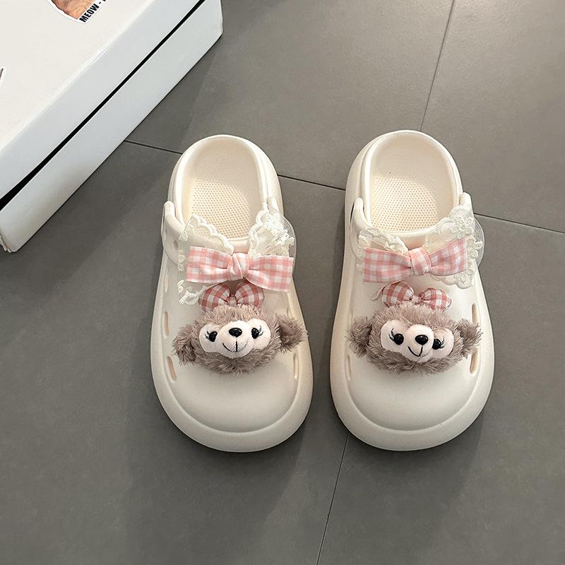 SSBL bow Sydney bag head полутапочки женская верхняя одежда весна-лето 2025 новые дырочные туфли две носки сандалии