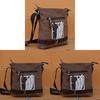 Attack On Titan Canvas Shoulder Bag For Men With Durable Fabric And Cartoon Print