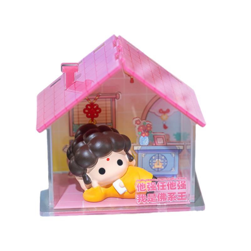 Будда Милая Статуэтка с Качающейся Головой Орнамент Мультяшный Настольный Декор Подвеска на Сумку Подарок