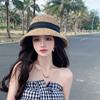 Солнцезащитная соломенная шляпа женская летняя пляжная модная шляпа от солнца Cool Tide универсальная шляпа от солнца закрывающая лицо дорожная шляпа-ведро