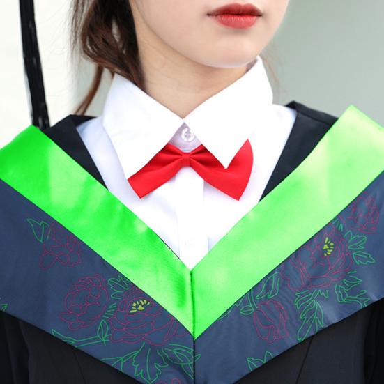 2 шт./компл. Мантия бакалавра со шляпой, V-образный вырез, длина до колена, длинный рукав, скрытая застежка, мантия для выпускника гуманитарного факультета