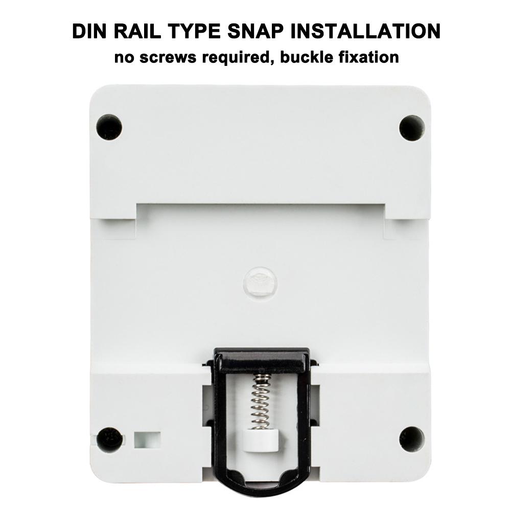 Фотоэлектрический счетчик Tuya WiFi 3P4W, трехфазный переключатель повторного включения, интеллектуальный защитный ЖК-дисплей с повторным включением