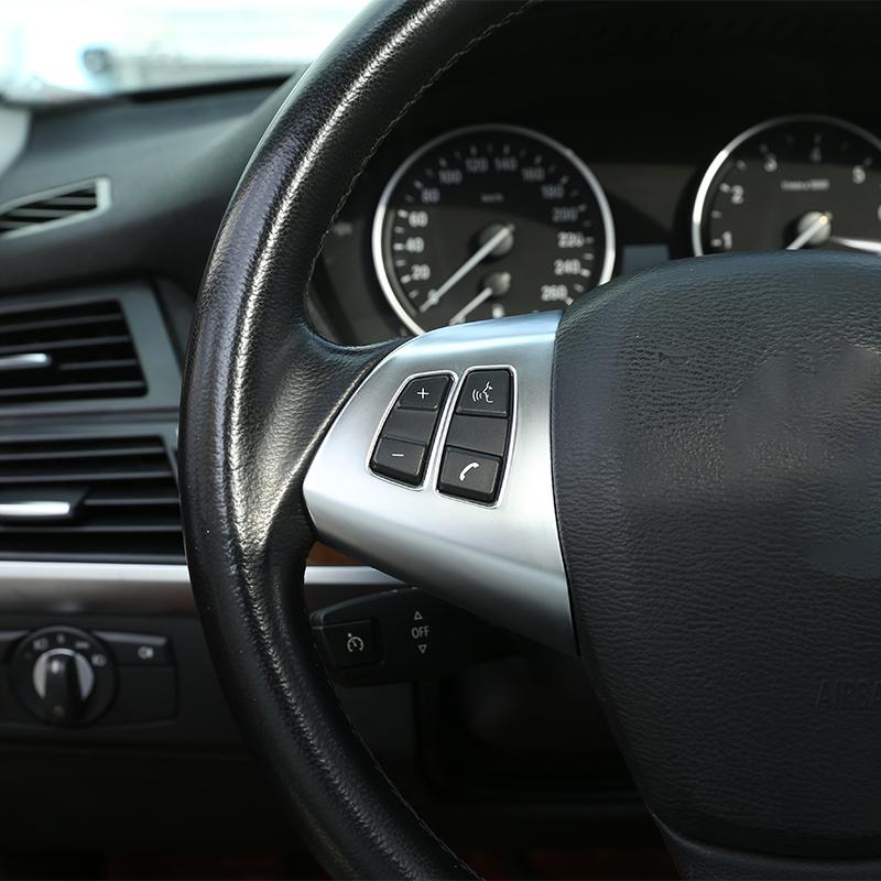 Для BMW X5 E70 2008-2013 ABS Автомобиль Стиль Углеродного Волокна Салон Рулевое Колесо Переключатель Кнопка Рамка Чехол Накладка Наклейка Аксессуары