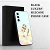 A-Azukisan Cat Cute Phone Case For Samsung S25,S24 Ultra,S20,S30 plus,S22 plus,S23,S30 Ultra 5G Silicone Black Shell