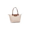 Longchamp Le Pliage 28 Сумка-тоут 'Пельмень' на молнии с кнопкой, с длинными ручками, женская, цвет бумаги 2605089P71