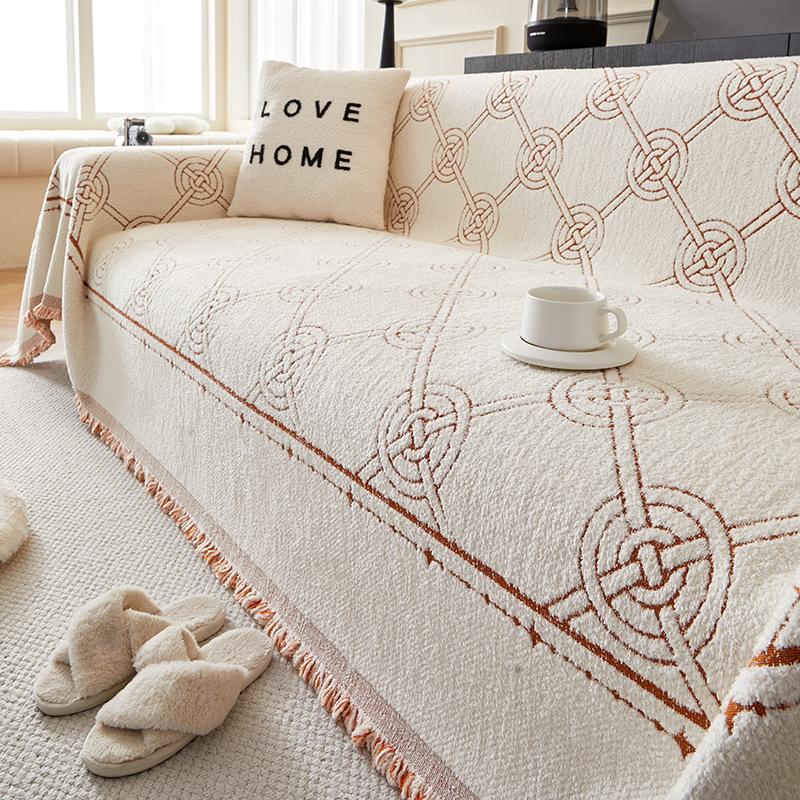 Осенне-зимний плюшевый диван-полотенце, чехол для дивана в скандинавском стиле, утолщенный чехол для дивана, универсальный чехол, нескользящая пылезащитная подушка