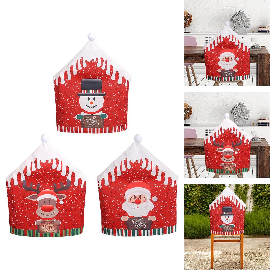 Рождественский чехол на спинку стула, товары для дома, чехол для отеля Xmas