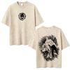 Washed Vintage Anime The Seven Deadly Sins T-shirts Lion's Sin of Pride Escanor T-shirt Men Women Manga Trend Oversized T Shirts