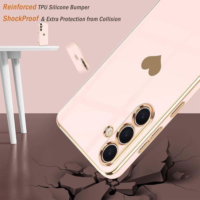 Coque de protection - BOOLING - pour Samsung Galaxy A56 5G - Antichoc - Anti-rayures - Motif Cœur