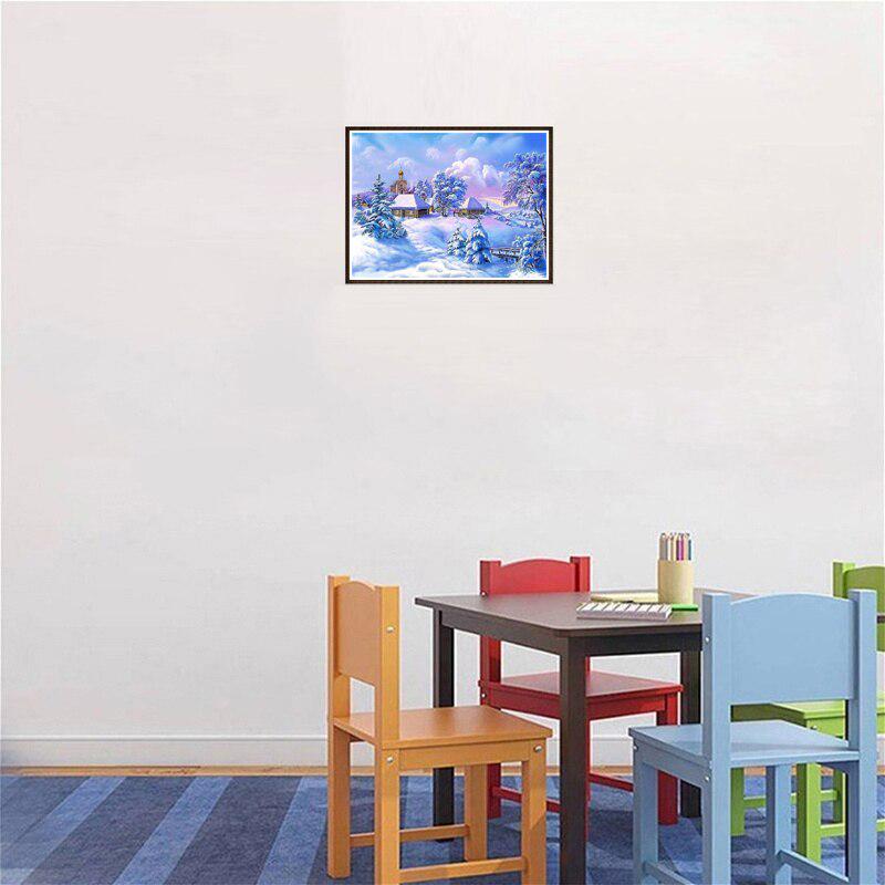 5D Алмазная картина Пейзаж Алмазная вышивка крестом Полная круглая дрель