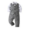 Boy's Formal Suit Set: Vest, Shirt & Trousers for Banquets
