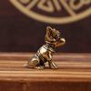 Bronze Sculpture Solid Copper Puppy Brass Ornaments Zodiac Dog Ornaments Antique Old Brass Tea Pet Small Ornaments