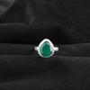 Green Onyx Gemstone 925 Sterling Silver Jewelry Handmade Pear Design Ring For Wife RR-77-17