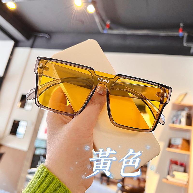 Зеленые солнцезащитные очки для мужчин, авангардные, для уличной стрельбы, интегрированные черные солнцезащитные очки для женщин, солнцезащитные очки