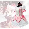 Аниме fille magique Kaname Madoka Косплей Костюм Kawaii Lolita fête карнавальный халат Rose Perruque Courte Idol Puella Magi Madoka