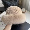 Женская зимняя теплая шапка из натурального меха кролика Рекс, элегантные женские шапки-бомберы, модные шапки из натурального меха лисы, вязаные шапки-бини